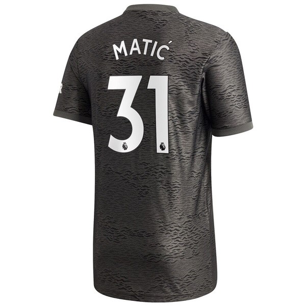 Camiseta Manchester United NO.31 Matic Replica Segunda Ropa 2020/21 Negro